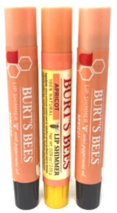 (3) Burt's Bees Lip Shimmer 0.09 oz Each Sealed APRICOT - Picture 1 of 3