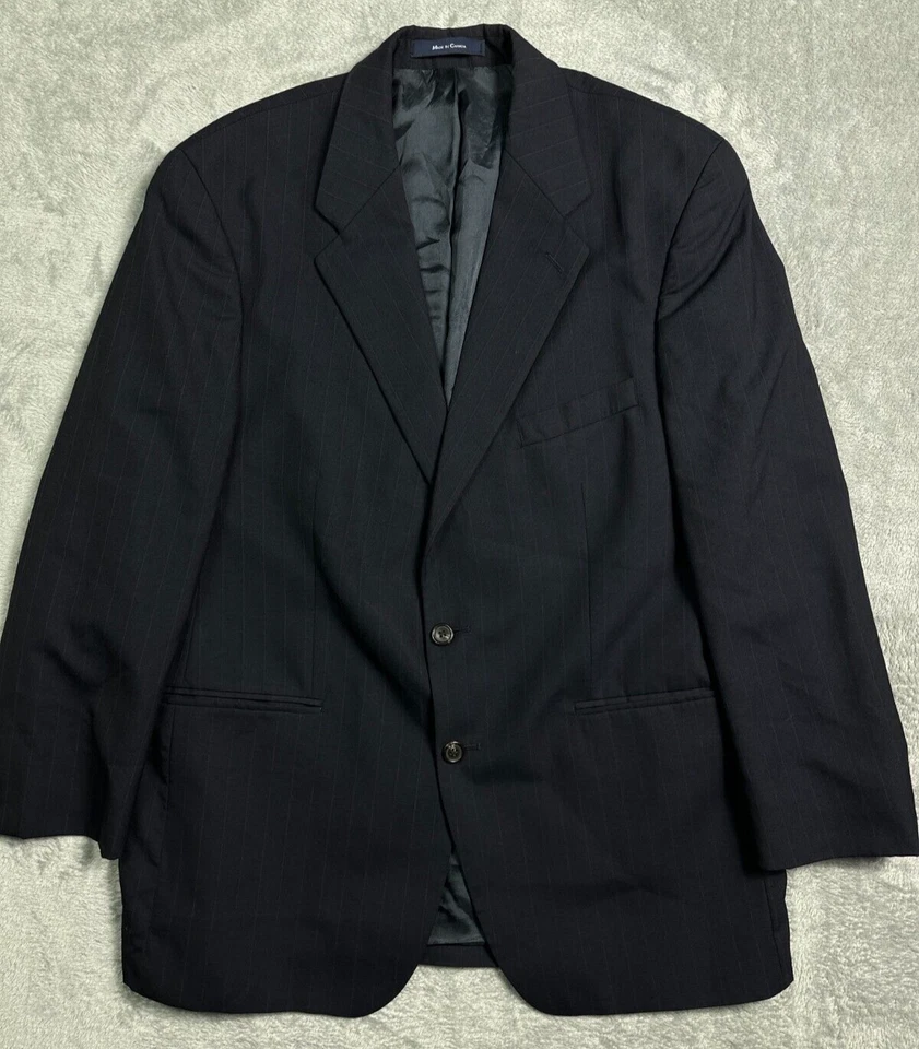 Ralph Lauren RRL Hombres 40 Traje Chaqueta Blazer Lana Pura Azul Marino Rayas De Colección Canadá Foto 1 de 4