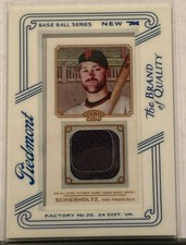 2010 Topps 206 Mini Framed Relics Piedmont #NS Nate Schierholtz