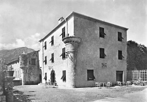 8672) PORNASSIO ALBERGO RISTORNATE CASTELLO IMPERIA - Imagen 1 de 2