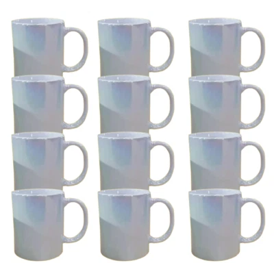 12-Pack 11oz Custom Sublimation Mugs - Pearl Iridescent w/ Individual Gift Boxes - Image 1 of 2