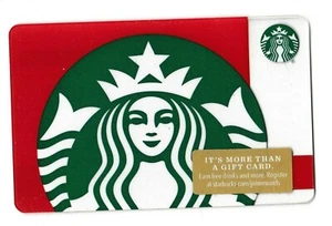 Starbucks collectible gift card no value mint #167 Logo on Red - Picture 1 of 1