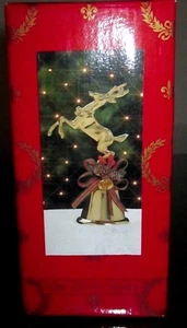 new Boxed Vintage Brass 7 inch Reindeer Dinner Bell Original Box. - Picture 1 of 1