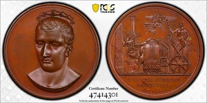 1798 FRANCE NAPOLEON I CONQUEST OF EGYPT PARIS MINT PCGS GEM SPECIMEN 65 - Picture 1 of 4