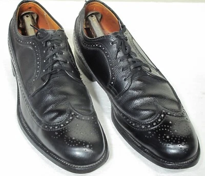 Vtg Alden Pedic Foot Balance Orthopedic Shoes 12.5 AAA  Narrow Black Long Wings - Image 1 of 4