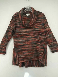 JOHN PAUL RICHARD WOMENS SWEATER BROWN MEDIUM M 3/4 SLEEVE COWL NECK - Picture 1 of 11