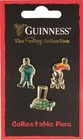 Guinness Gilroy Characters set of 3 pin badges. Licensed Guinness product