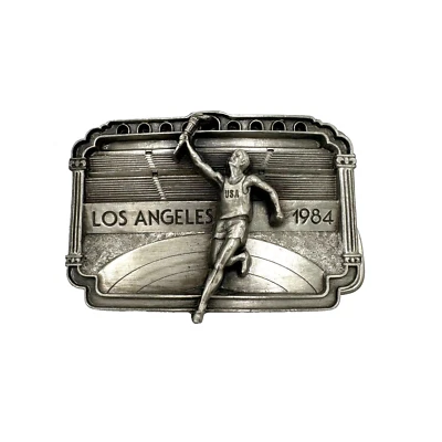 1984 Los Angeles USA Olympics 3D Runner Metal Belt Buckle 1935/10000 Arroyo - Image 1 of 4
