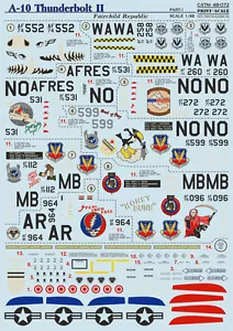 Print Scale 48-072 Decal for A-10 Thunderbolt Ii Part 1 - 1/48 scale - Picture 1 of 12