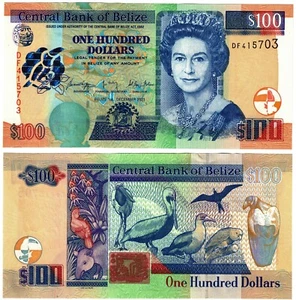 2021 Belize 100 Dollars P71 Banknote UNC - Picture 1 of 1