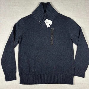 Suéter Cuello Chal Banana Republic Azul Marino Mezcla Lana Para Hombres XL Cuello Lazo Nueva Etiqueta - Imagen 1 de 9