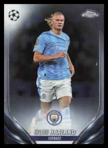 2023-24 Topps Chrome UEFA Club Competitions #39 Erling Haaland Manchester City - Picture 1 of 2