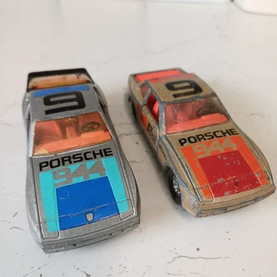 2 coches fundidos a presión Matchbox Superkings K98 Porsche 944s 1982 vintage oro/plateado Foto 1 de 4
