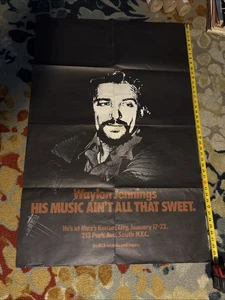 Riesig! Selten!  1973 Waylon Jennings Konzert Poster @ Max’s 30 x 44 - Bild 1 von 14