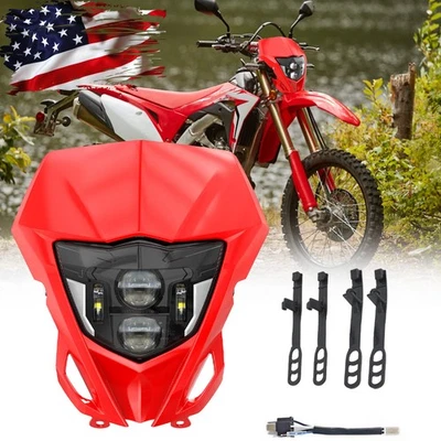 Светодиодная фара DRL красный обтекатель для Honda CRF250L CRF300L CRF450L для Yamaha TTR - Изображение 1 из 4