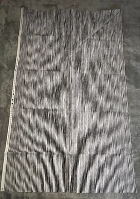 Hoffman California Inti Fabric Screen Print White Black Strip 1 yd x 42 Inches - Image 1 of 4