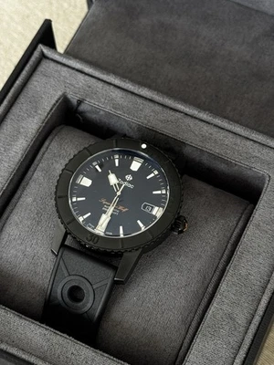 ZODIAC SUPER SEA WOLF COMPRESSION 40MM BLACK DIAL AUTOMATIC STP 1-11 ZO9297 - Image 1 of 2