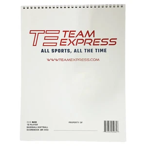 Team Express Custom 18 Spieler Baseball/Softball 25 Spiele Scorebooks - Bild 1 von 5