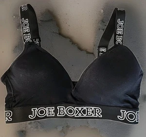 Neu ohne Etikett Joe Boxer 2er-Pack nahtloser Komfort-BH-Set Übergröße 2X schwarz weißer Besatz  - Bild 1 von 4