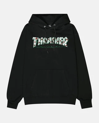 Thrasher Hood Roses Black Skateboard Jumper Sweater - image 1 of 3