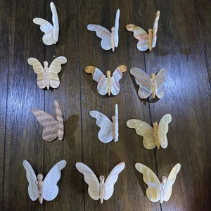 12 Luxury Decor Onyx Granite Like Butterflies Hand Made From San Miguel Allende - Picture 1 of 21