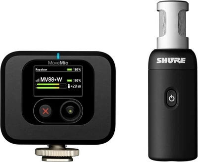 SHURE MoveMic 88+ Video Kit Wireless Microphone with Receiver for iOS, Android - Image 1 of 4