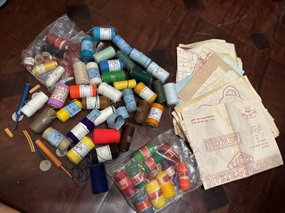 Lot of 50 Spools Punch Needle Yarn, Needle Magic, Dee Lite, and Transfers - Image 1 of 4