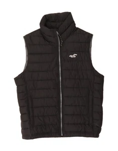 HOLLISTER Mens Padded Gilet UK 38 Medium Black Polyester AM11 - Picture 1 of 3