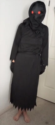 Fantasia Fantasma Fun World 5877L Grande 12-14 Capuz Olhos Iluminados Máscara Luvas Cinto - Imagem 1 de 4