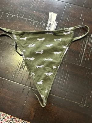 NWT Victoria’s Secret PINK V-String Thong Dash-hound Dog NEW XL  Green - Image 1 of 4