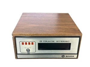 Reproductor estéreo de 8 pistas JVC Nivico CM-4715 de colección - grano de madera, salida no probada. - Imagen 1 de 10