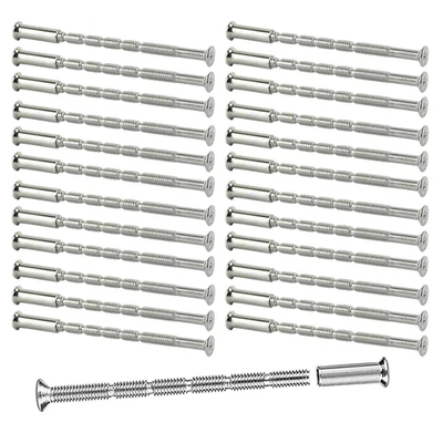 M4 Door Handle Bolt through Fixings, 25Pcs M4 Door Handle Fixing Screws and Slee - Image 1 of 4