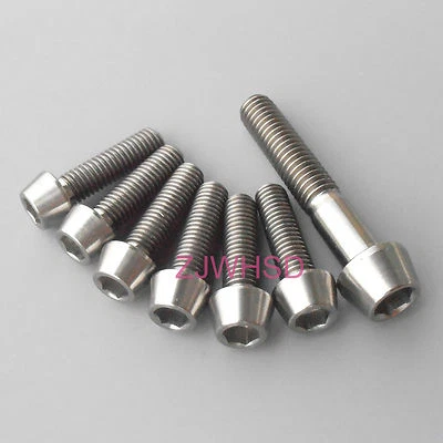 7pcs Ti tanium Bolt Screw Kit M5 M6 Taper Set for Headset Cap Stem FSA Easton - Image 1 of 2
