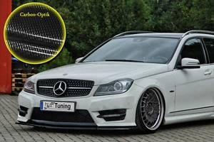 Spoilerschwert Frontspoiler ABS Mercedes C-Klasse W204 AMG ABE Carbon Optik - Bild 1 von 3