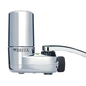 Brita Faucet Water Filter System Chrome Easy Install BPA Free 2 Filters - Picture 1 of 16