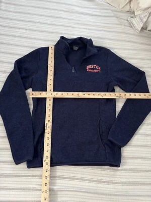 Boston University Cuarto Cremallera Sudadera Charles River Ropa Mujer Pequeña EEU Foto 1 de 4