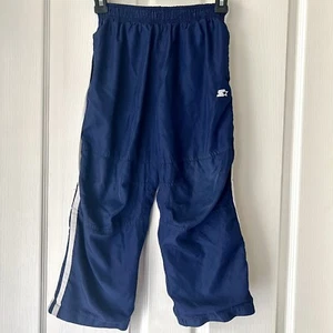 Pantalones deportivos para niños talla pequeña 6-7 azul marino rayas blancas cintura tirar - Imagen 1 de 10