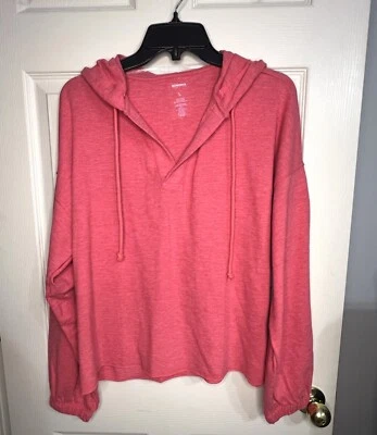 NWT Kohl's Sonoma Size L Coral Melon The Everyday Beach Hoodie Lightweight - Image 1 of 4