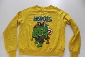 Girls Mighty Fine Marvel Comics I Only Date Heroes Sweatshirt Teenager Large L - Picture 1 of 4