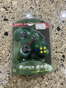 PELICAN SUPER 64X GREEN CONTROLLER FOR NINTENDO 64 GAME CONSOLE - Picture 1 of 2