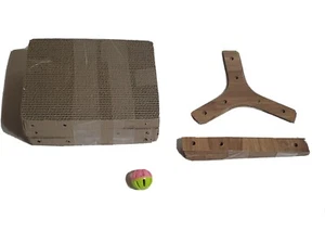 Cardboard Cat Scratcher with Cat Toys, Ball, Track, New In In Generic Box - Picture 1 of 7