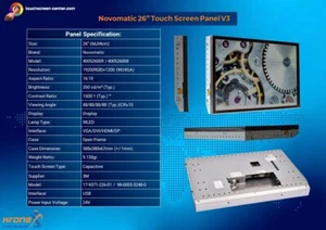 26 " Novomatic 400526009 Aperto Frame 3M Touch Screen Schermo, VGA/DVI/HDMI/ Dp - Bild 1 von 3