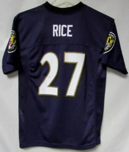 Baltimore Ravens #27 Rice Youth Size Medium Jersey A1 5673 - Picture 1 of 5