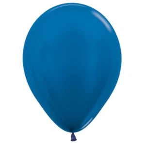 Sempertex 30cm Metallic Blue Latex Balloons 540, 100PK Pack of 100 - Picture 1 of 1