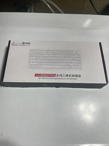 Ajazz AK832 Pro Bluetooth/Wireless/Wired Low Profile Blue Switch Keyboard Mac/PC - Picture 1 of 11