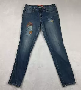 Zana di Jeans Womens Juniors 13 Blue Mid Rise Skinny Patchwork Zipper at Ankles - Picture 1 of 18