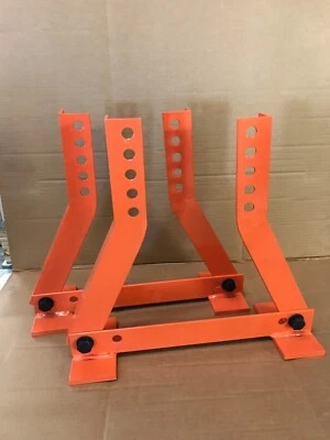 AUTO BODY FRAME MACHINE HEAVY DUTY  2 UNIVERSAL WHEEL STANDS W STABILIZER BARS - Image 1 of 4