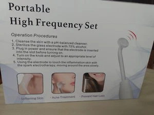 SALE!! Portable High Frequency Skin Care Acne Facial With 4 Wand Electrodes - Picture 1 of 10