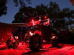 4 PACK HIGH OUTPUT LED ROCK LIGHTS (RED) 9W 495 LUMENS EACH - Picture 1 of 8