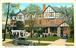 RARERE ANSICHT AUF CARLHEIM HOTEL, LENOIR, NORTH CAROLINA, ALTE POSTKARTE (S199) - Bild 1 von 2